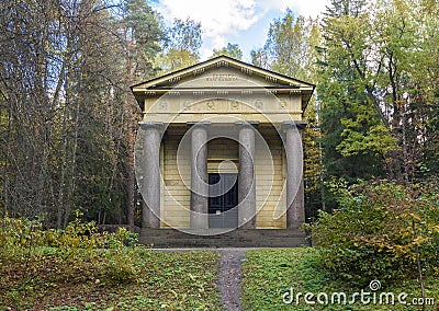 Mausoleum with inscription 