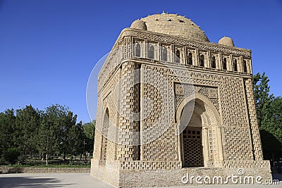 The Mausoleum of Ismail Samani in Bukhara, Uzbekistan Stock Photo