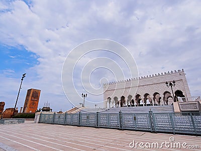 The Mausoleum of Mohammed V in Rabat Stock Photo