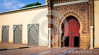 Mausoleum of Moulay Ismail - Meknes, Morocco Stock Photo