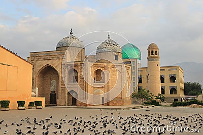 The mausoleum of Sheikh Massal ad-Din in Khujand city, Tajikistan Stock Photo