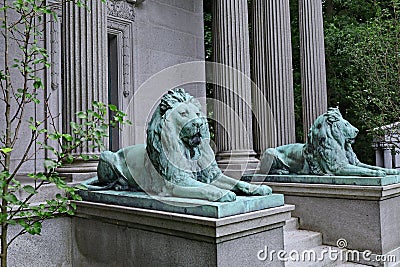 mausoleum of a wealthy family, guarded by lions Editorial Stock Photo