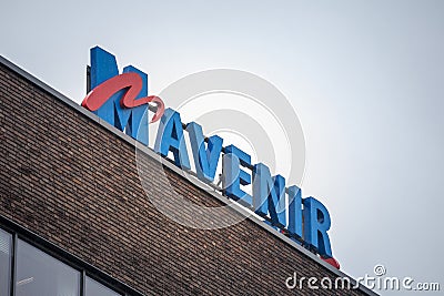 Mavenir logo in front of their office for Brno. Editorial Stock Photo