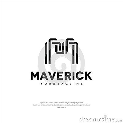 Maverick logo Letter M Design Template Premium Creative Design Business Company Vector Illustration