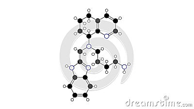mavorixafor molecule, structural chemical formula, ball-and-stick model, isolated image entry inhibitors Stock Photo