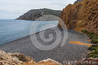 Mavra Volia Beach, Chios, Greece Stock Photo