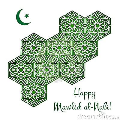 Mawlid al Nabi Vector Illustration