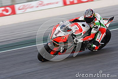 Max Biaggi Aprilia Alitalia RSV4 1000 Editorial Stock Photo