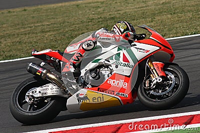 Max Biaggi Aprilia RSV4 Aprilia Racing Team Editorial Stock Photo