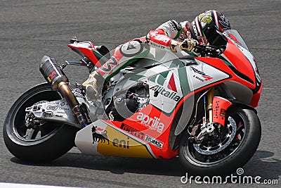 Max Biaggi Aprilia RSV4 Aprilia Racing Team Editorial Stock Photo