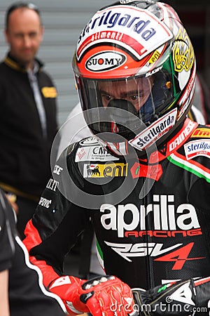 Max Biaggi Aprilia RSV4 Aprilia Racing Team Editorial Stock Photo