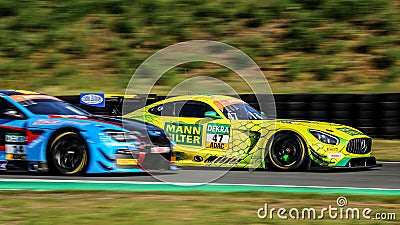 Maximilian GÃ¶tz driving a Mercedes-AMG GT3 by MANN-FILTER Team Editorial Stock Photo