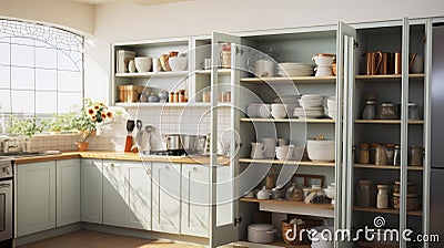 Maximizing Space with Smart Storage Techniques. Generative AI Stock Photo