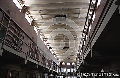 Maximum Security Prison Wing Stock Photo