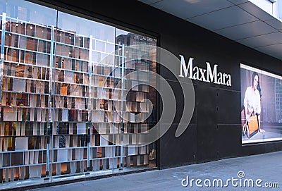 Maxmara fashion store in China Editorial Stock Photo