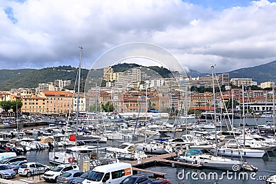 May 31 2023 - Ajaccio, Corsica, France: famous old town and harbor Editorial Stock Photo
