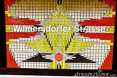 U-bahn metro station Wilmersdorfer strasse Editorial Stock Photo