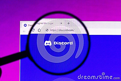 May 21, 2021, Brazil. In this illustration the homepage of the Discord website is displayed on the computer screen Cartoon Illustration