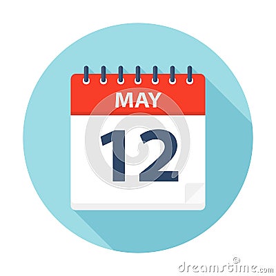 May 12 - Calendar Icon Stock Photo