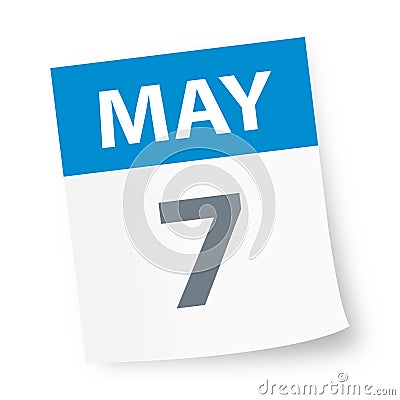 May 7 - Calendar Icon Stock Photo