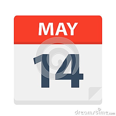 May 14 - Calendar Icon Stock Photo