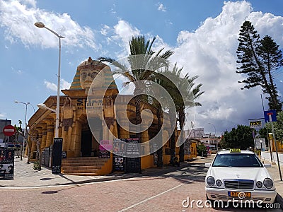 May 8, 2018, Cyprus, protaras, aya-napa, a restaurant in the center of the village Editorial Stock Photo