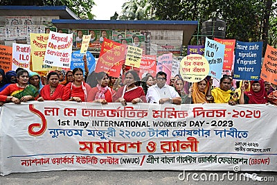 May Day or International Workers' Day in Dhaka, Bangladesh Editorial Stock Photo
