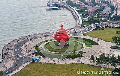 May Fourth Square in Qingdao, China Editorial Stock Photo