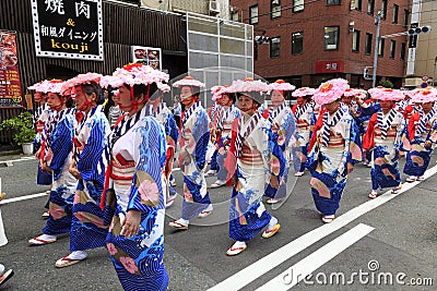 May 04 2017. Fukuoka street festival. Editorial Stock Photo