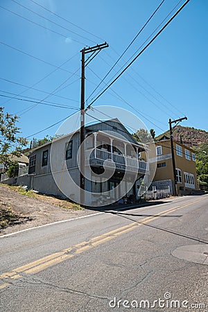 Gibson Grocery Store, one of the historic buildings in Jerome, Arizona. Editorial Stock Photo