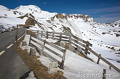 24 MAY 2019, Grossglockner Hohalpenstrasse, Austria. Panoramic winter landscape. Editorial Stock Photo