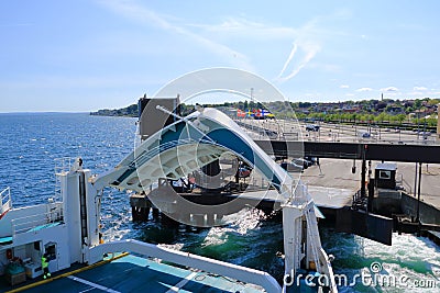 May 23 2022 - Helsingor, Denmark: View on the harbor Stock Photo