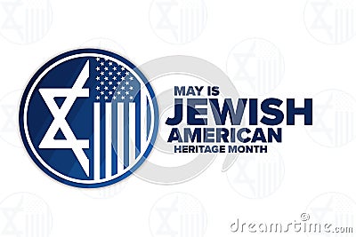 May is Jewish American Heritage Month. Holiday concept. Template for background, banner, card, poster with text Vector Illustration