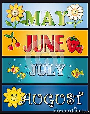 May june july august Stock Photo