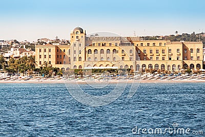 Casino Rodos main building, view from the sea Editorial Stock Photo