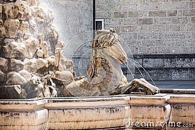 26 May 2019, Salzburg, Austria. Residence Fountain Editorial Stock Photo