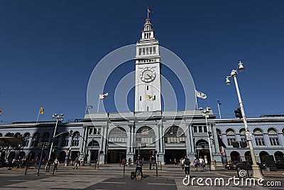 May 3, 2019 - San Francisco, USA: San Francisco Ferry Building, Ferry Pier during Day Time Editorial Stock Photo