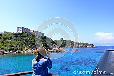 May 27 2023 - Santa Teresa Gallura, Sardinia, Italy: beautiful day at the the Port of Santa Teresa Editorial Stock Photo