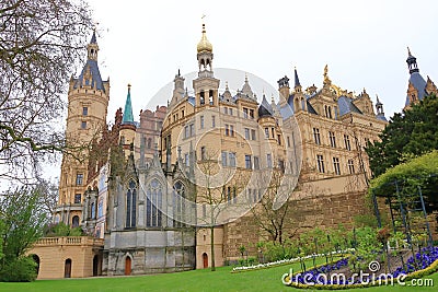 May 06 2023 - Schwerin, Germany: Schwerin Palace or Schwerin Castle (Schweriner Schloss), located in the Editorial Stock Photo