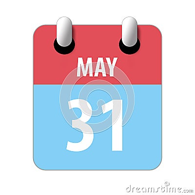 may 31st. Day 31of month,Simple calendar icon on white background. Planning. Time management. Set of calendar icons for web design Stock Photo