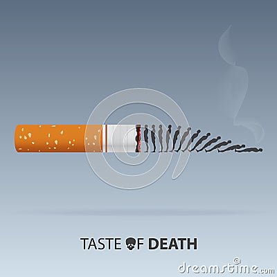 May 31st World No Tobacco Day. Poison of cigarette. Vector. Vector Illustration