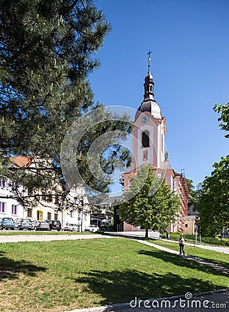 Stramberk, Czech Republic. Church of Jan Nepomucky Editorial Stock Photo