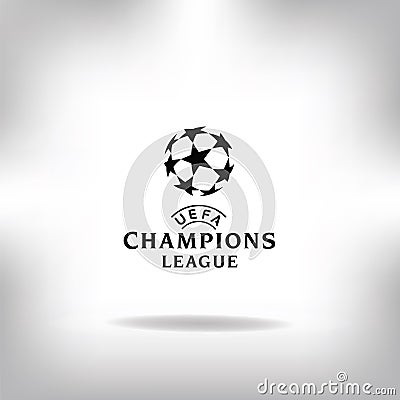 May 28, 2018: Vector illustration of the football game logo of the UEFA Champions League. Cartoon Illustration