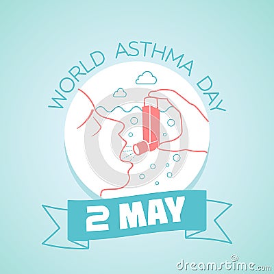 2 may world asthma day Stock Photo