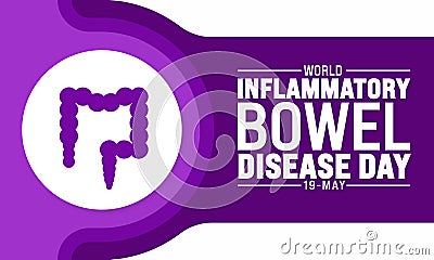 May is World IBD Day or World Inflammatory Bowel Disease Day background template. Holiday concept. Vector Illustration