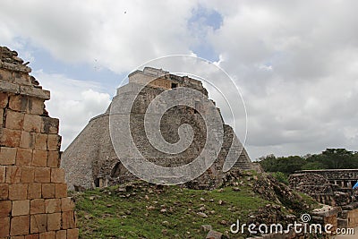 Maya Temple, mexican temples cancun Stock Photo