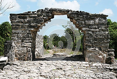Mayan arch Stock Photo
