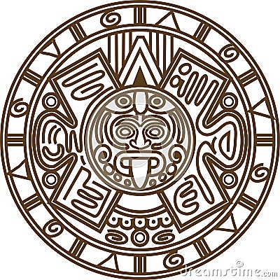 Mayan calendar Vector Illustration