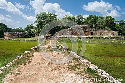 Mayan Complex in Labna Yucatan Mexico Stock Photo