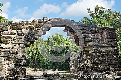 Mayan ruin in Cozumel, Mexico Stock Photo